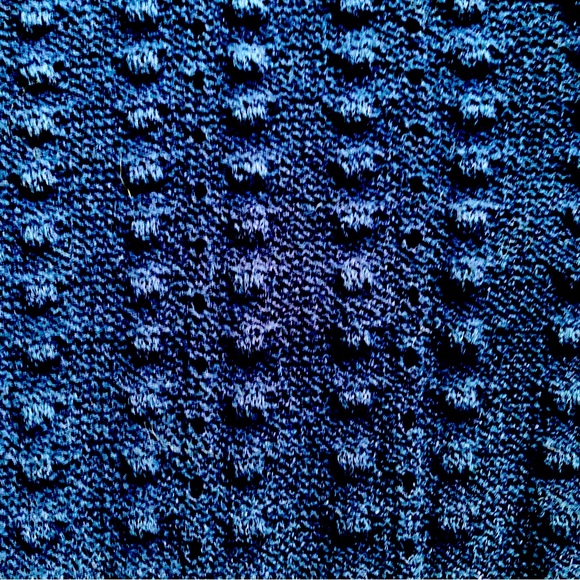 Navy Blue cotton/poly blend sweater by INC - Picture 3 of 11